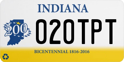 IN license plate 020TPT