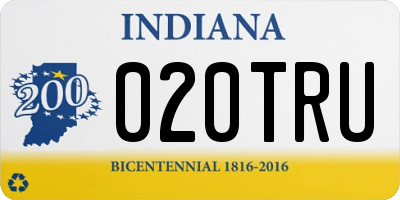 IN license plate 020TRU