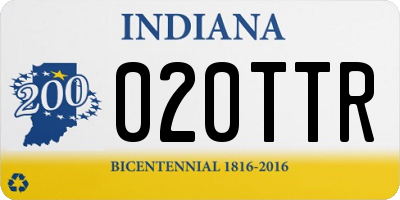 IN license plate 020TTR