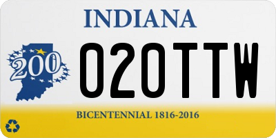 IN license plate 020TTW