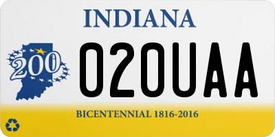 IN license plate 020UAA