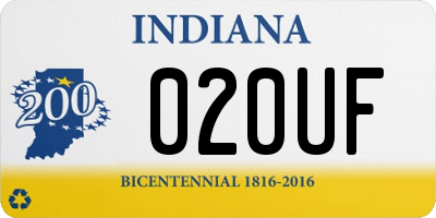 IN license plate 020UF