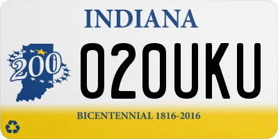 IN license plate 020UKU
