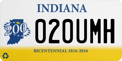 IN license plate 020UMH