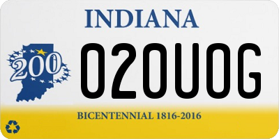 IN license plate 020UOG