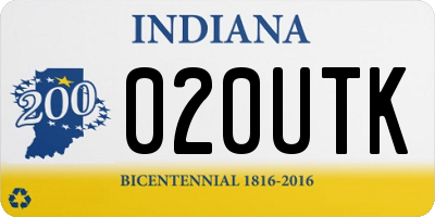 IN license plate 020UTK