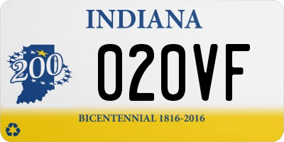 IN license plate 020VF