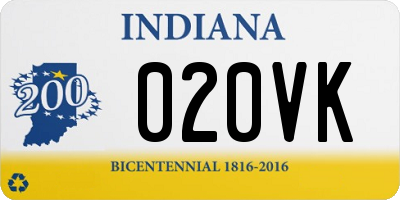 IN license plate 020VK