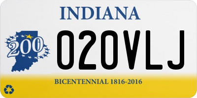 IN license plate 020VLJ