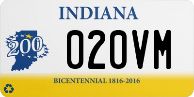 IN license plate 020VM