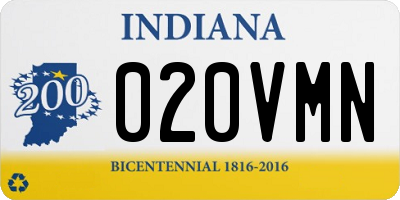 IN license plate 020VMN