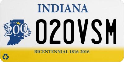 IN license plate 020VSM