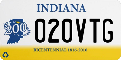 IN license plate 020VTG