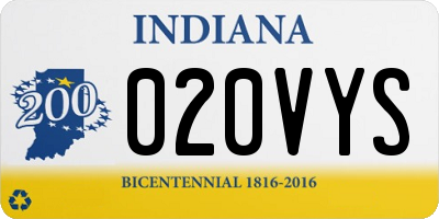 IN license plate 020VYS