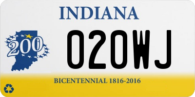 IN license plate 020WJ