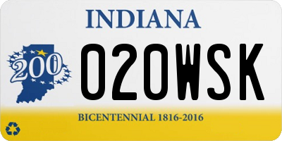 IN license plate 020WSK