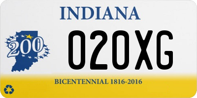 IN license plate 020XG