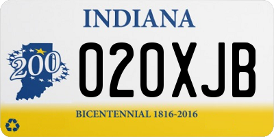 IN license plate 020XJB