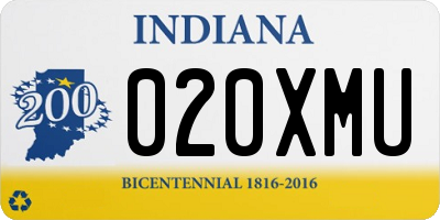 IN license plate 020XMU