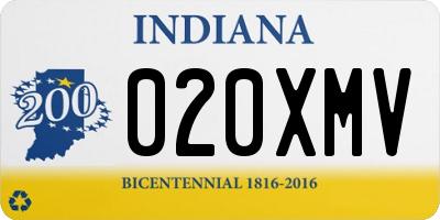 IN license plate 020XMV