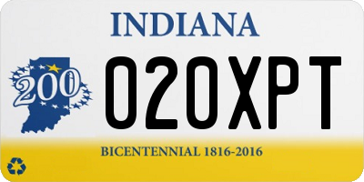 IN license plate 020XPT