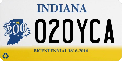 IN license plate 020YCA