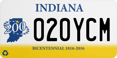 IN license plate 020YCM