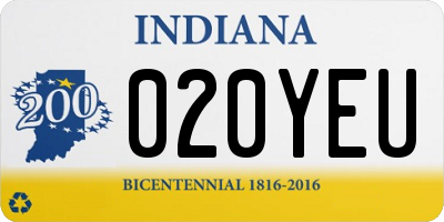IN license plate 020YEU