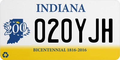 IN license plate 020YJH