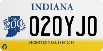 IN license plate 020YJO