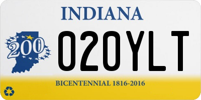 IN license plate 020YLT
