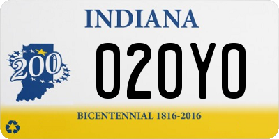 IN license plate 020YO