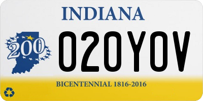 IN license plate 020YOV