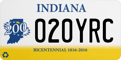 IN license plate 020YRC