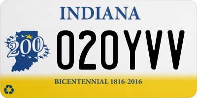 IN license plate 020YVV