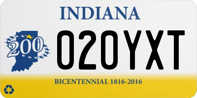 IN license plate 020YXT