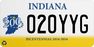 IN license plate 020YYG