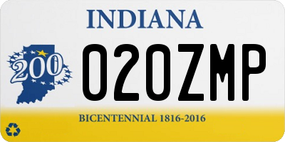 IN license plate 020ZMP