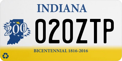 IN license plate 020ZTP