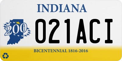 IN license plate 021ACI