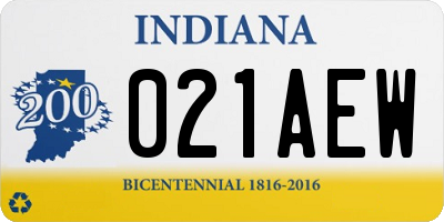 IN license plate 021AEW