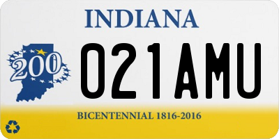 IN license plate 021AMU
