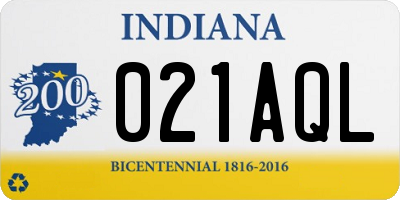 IN license plate 021AQL