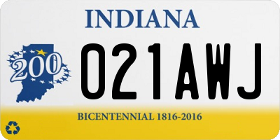 IN license plate 021AWJ
