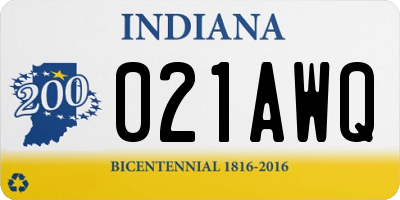 IN license plate 021AWQ