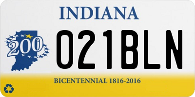 IN license plate 021BLN