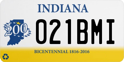 IN license plate 021BMI