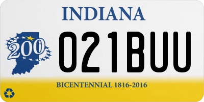 IN license plate 021BUU