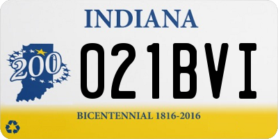 IN license plate 021BVI