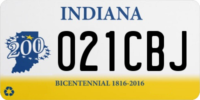 IN license plate 021CBJ